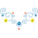 Preview of a flower ornament embroidery design showcasing intricate floral patterns for FSL and decoration projects.