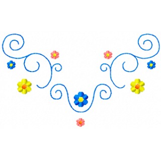 Flower ornament embroidery design - Embroidery Design