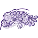 Preview of a delicate flower collar embroidery design, showcasing intricate stitching patterns for decorative accents.