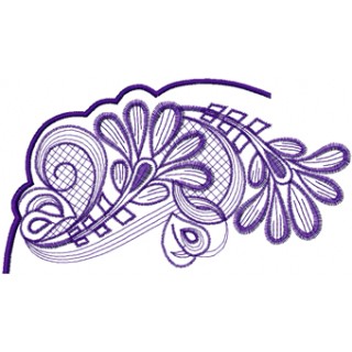 Flower collar embroidery design - Embroidery Design