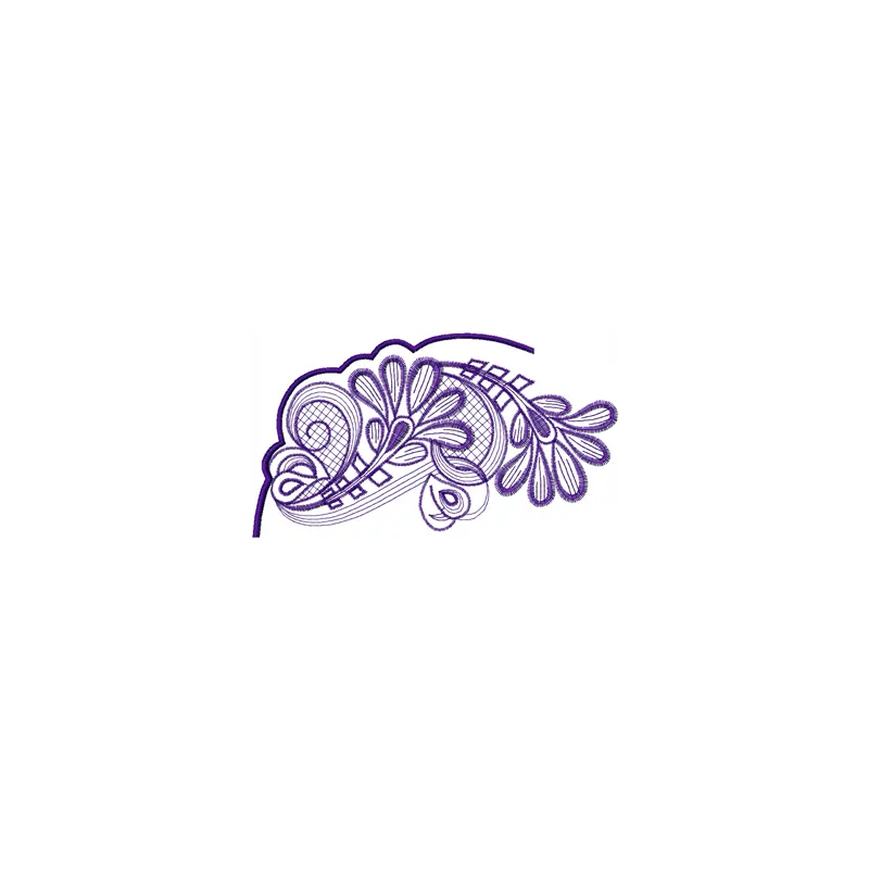 Preview of a delicate flower collar embroidery design, showcasing intricate stitching patterns for decorative accents.