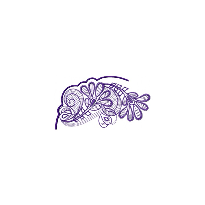 Flower collar embroidery design - Embroidery Design