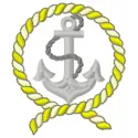 Anchor 2 embroidery design showcasing a nautical theme, perfect for stitching on t-shirts and tote bags.