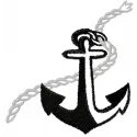 Anchor 4 embroidery design showcasing a nautical motif, ideal for stitching on t-shirts and tote bags.