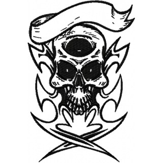 Pirate scull embroidery design - Embroidery Design