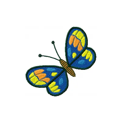 Butterfly embroidery design showcasing intricate details, perfect for stitching on t-shirts, bags, and more.