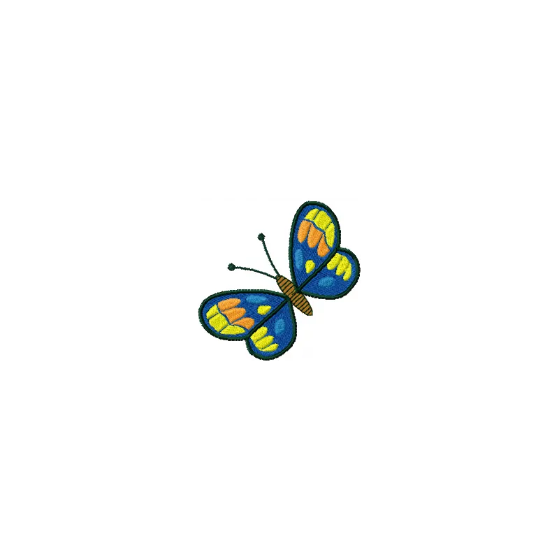 Butterfly embroidery design showcasing intricate details, perfect for stitching on t-shirts, bags, and more.