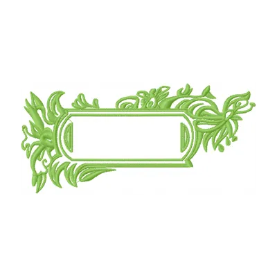 Preview of a frame with leaves embroidery design suitable for FSL and decorative stitching projects.