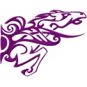 Tribal Horse 5 embroidery design showcasing intricate stitching patterns of a majestic horse silhouette.