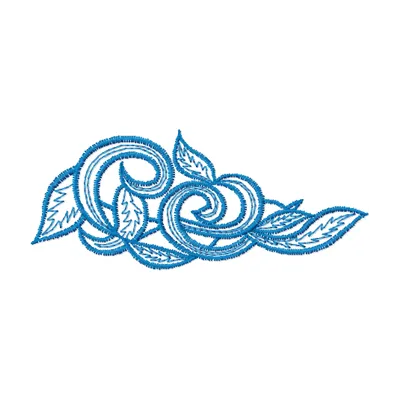 Vignette embroidery design featuring intricate floral motifs for FSL and decoration projects.