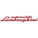 Preview of Automobili Lamborghini script embroidery design for stitching on apparel and accessories.