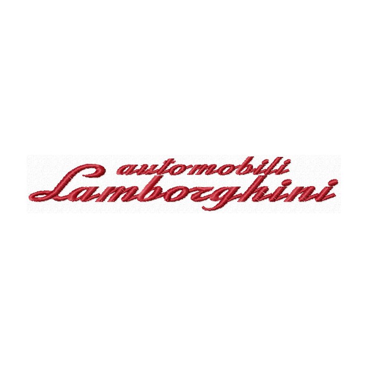 Automobili Lamborghini script embroidery design - Embroidery Design