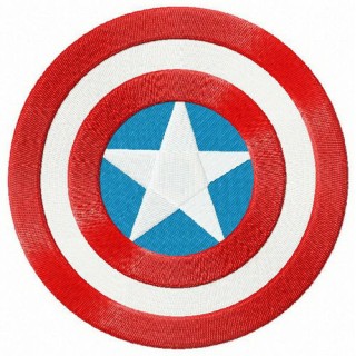 Captain America's round shield  embroidery design - Embroidery Design