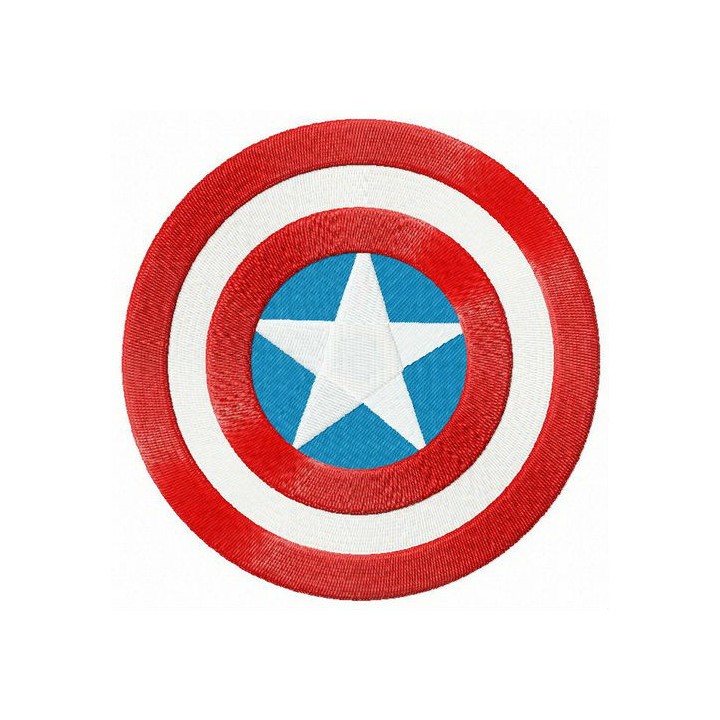 Captain America's round shield  embroidery design - Embroidery Design