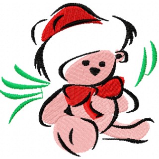 Teddy Bear christmas embroidery design - Embroidery Design