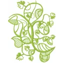 Wild ivy embroidery design preview featuring intricate floral motifs for creative stitching projects.