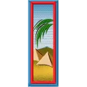 Bookmark Egypt embroidery design featuring intricate motifs inspired by Egyptian culture and landmarks.