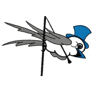 Funny Bird embroidery design - Embroidery Design