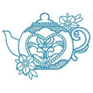 Toy teapot embroidery design - Embroidery Design