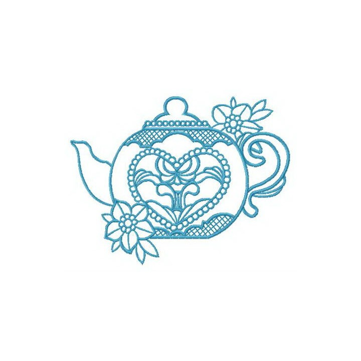 Toy teapot embroidery design - Embroidery Design