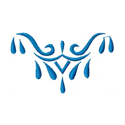 Dress decoration embroidery design featuring intricate stitched motifs for enhancing garments and accessories.