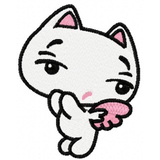 Little cute kitty embroidery design - Embroidery Design