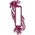 Intricate frame with flowers embroidery design, perfect for FSL and decorative stitching projects.