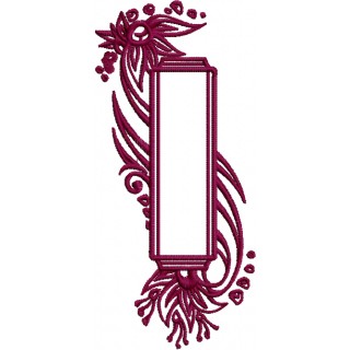 Frame with flowers embroidery design - Embroidery Design