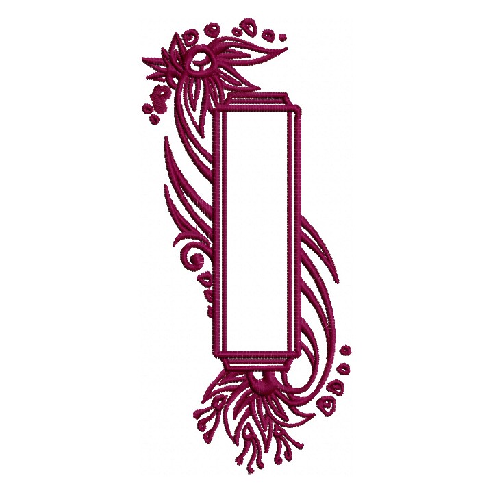 Frame with flowers embroidery design - Embroidery Design