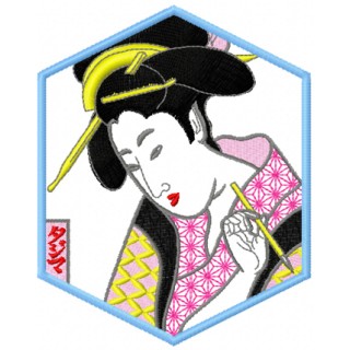 Geisha embroidery design - Embroidery Design