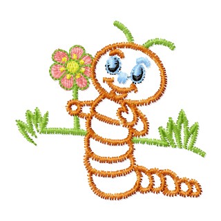 Caterpillar embroidery design - Embroidery Design