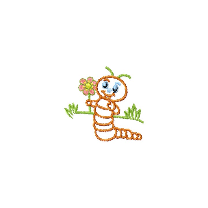 Caterpillar embroidery design - Embroidery Design