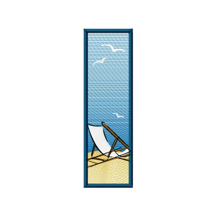Bookmark on the beach embroidery design - Embroidery Design