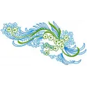 Ornament element embroidery design showcasing intricate details for FSL and decorative stitching projects.