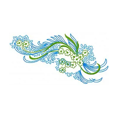 Ornament element embroidery design showcasing intricate details for FSL and decorative stitching projects.
