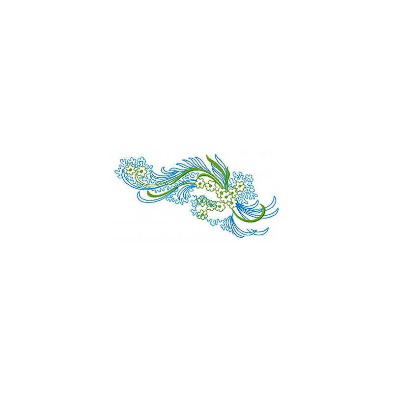 Ornament element embroidery design showcasing intricate details for FSL and decorative stitching projects.