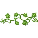 Leaves embroidery design showcasing intricate floral patterns, ideal for embellishing various fabric items.
