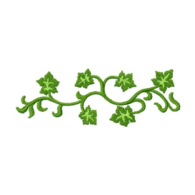 Leaves embroidery design showcasing intricate floral patterns, ideal for embellishing various fabric items.
