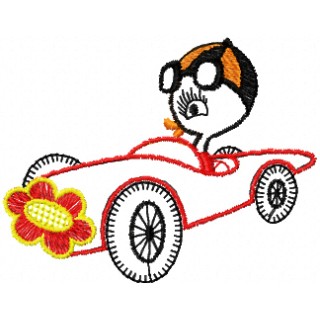Driver Duck embroidery design - Embroidery Design