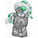 Teddy Bear winter mail embroidery design featuring a cozy bear with festive mail, perfect for holiday stitching projects.