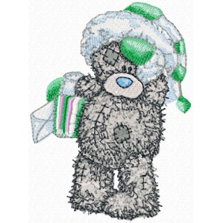 Teddy Bear winter mail embroidery design - Embroidery Design
