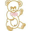 Teddy Bear embroidery design showcasing a cute stuffed bear pattern for creative stitching projects.