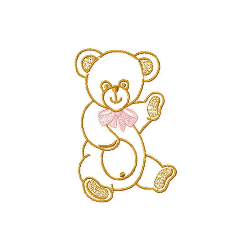 Teddy Bear embroidery design showcasing a cute stuffed bear pattern for creative stitching projects.
