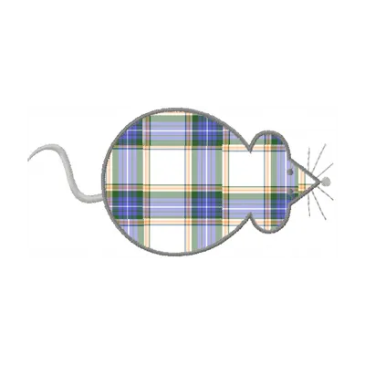 Preview of a Mouse Applique embroidery design, showcasing a whimsical stitched motif suitable for various projects.