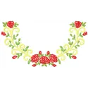 Preview of a beautiful roses embroidery design, showcasing intricate stitching patterns for FSL and decoration projects.