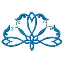 Small vignette 4 embroidery design showcasing intricate details, perfect for FSL and decorative applications.