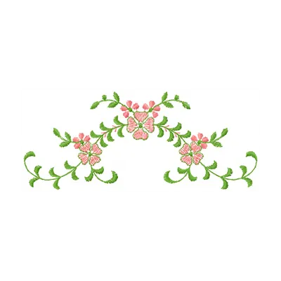 Preview of the Just Flowers embroidery design featuring vibrant floral motifs, perfect for decorating various fabrics.