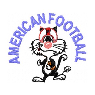 American football embroidery design - Embroidery Design