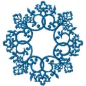 Small decor element embroidery design showcasing intricate stitching patterns for FSL and decoration projects.
