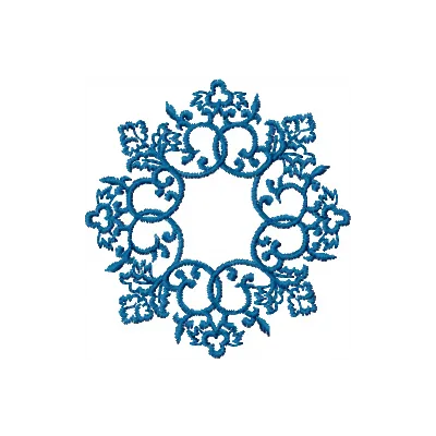 Small decor element embroidery design showcasing intricate stitching patterns for FSL and decoration projects.